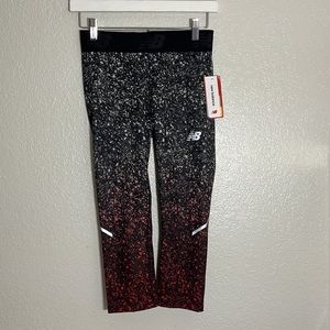 NWT New Balance Multi color Accelerate Printed Capri Sz S